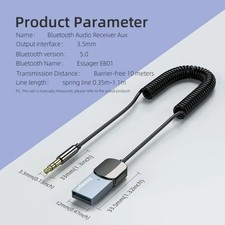 Wireless Bluetooth Receiver AUX 3.5mm Audio Stereo Music Hands Free Car Adapter picture