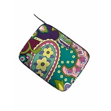 Vera Bradley Lilli Bell Floral Paisley Padded Laptop Tablet Sleeve Purple Teal picture