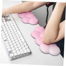 Pink Elbow Pad for Desk,L-Shaped Cloud Wrist Rest, 2pcs Desk Edge White Pink picture