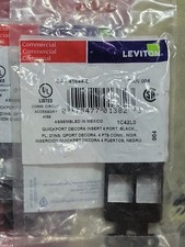 Leviton 41644-E QuickPort Decora 4-Port Insert Black picture