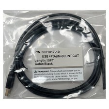 5 Pack of 3021017-10 USB Cable USB Type A Plug Stripped End 3.05 m 10 ft USB 2.0 picture