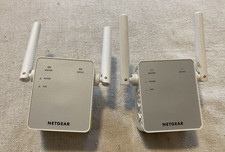 Set of 2 Netgear AC750 WiFi Range Extender Wall Plug Signal Booster Model EX3700 picture