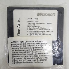 Microsoft Home Fine Artist Software Windows Compatible SEALED 3.5