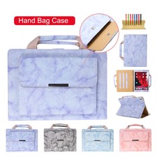 For iPad 8th Gen/7th 10.2-inch Hand Bag Marble Pattern Stand Wallet Case Cover  picture