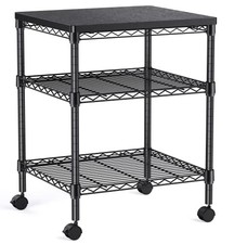 HUANUO PRINTER STAND, 3 TIER PRINTER CART FOR STORAGE, HNPS01 - BLACK picture