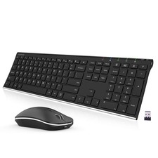Arteck 2.4G Wireless Keyboard and Mouse Combo Stainless Steel Ultra Slim Full... picture