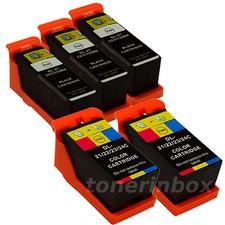 5PK Series 21 22 23 24 Black & Color Ink Set For Dell V313 V313w P513W picture