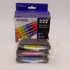 Epson 222 Color Ink Cartridges T222520 Cyan Magenta Yellow Exp. 03/2029 picture
