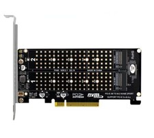 Dual M.2 NVMe PCIe x8 Split Card with PCIe 4.0 Support for SSD RAID Expansion picture
