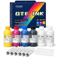 Prizmox DTF Ink 1500ML Combo Pack Pigment Ink Use DTF Film Heat Transfer picture