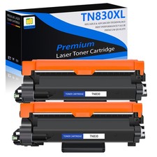 2PK TN830XL High Yield Black Toner Cartridge for Brother HL-L2460DW HL-L2420DW picture