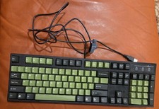 Leopold FC900R Mechanical Keyboard Black Green used One CRTL key defective  picture