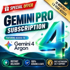Gemini Google AI Pro - 18 Months Personal Access | Argon 4 AI Premium Access picture