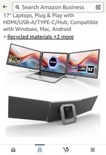 A2 Triple Screen 14” Laptop Screen Extender Dual Monitor Carbon Fiber Black picture