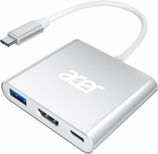 Acer USB C to HDMI Adapter, 4K USB C Hub with 100W PD, USBA 3.0 Port, HDMI to US picture