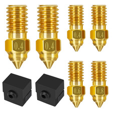 Comgrow 6pcs Ender 3 V3 SE Nozzle Kit, 3D Printer Brass 0.4mm 0.6mm 0.8mm picture