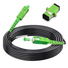 10 Meters SC/APC to SC/APC Fiber Optic Internet Cable, Armored Single Mode Pa... picture