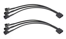 2 Pack Molex to 3 Pin or 4 Pin Fan Adapter Computer PC Case Fan Power Splitter C picture