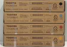Toshiba T-FC505UY/M/C/K Toner Set Genuine OEM FREE UPS GROUND SHIPPING picture