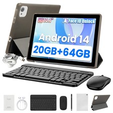 A523 Tablet Android 14 HD 1280*800 20GB(3+17) RAM 64GB ROM Wifi-6 PC 10.1