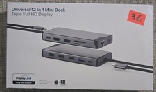 Alogic DV3 Universal 12-in-1 Triple Display Mini Dock Docking Station USB-C HDMI picture
