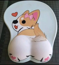 Cute Corgi dog butt cute 3d mouse pad soft wrist rest - 3 day shipping - USA  picture