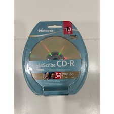 Memorex LightScribe CD-R 52x 700MB 80min Recordable Blank Discs 7 Pack Open picture