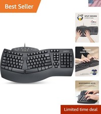 Durable PERIBOARD-512B Ergonomic USB Keyboard - Tactile & Stylish - Black picture