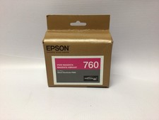 Epson 760 Vivid Magenta Ink Cartridge New Sealed EXP 02/2020 Original picture