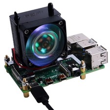 GeeekPi Ice Tower CPU Cooling Fan V2.0 RGB 5-Layer Acrylic Case for Pi 4B/3B+ picture