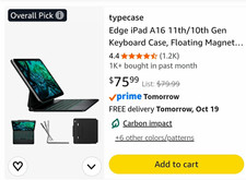 typecase EDGE Magnetic Keyboard Case w/ Trackpad for iPad 10th 10.9