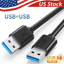 USB 3.0 A Male to A Cable Lot Data Transfer Super Speed Power Charger Metal 3FT picture