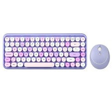 PERIDUO713PP ES Set Ratn Mini Teclado Inalmbrico 2.4 GHz Morado Pastel picture