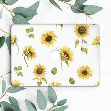Sunflowers Painting Floral Leaf White Hard Case For Macbook Pro 13 15 16 Air 13 picture