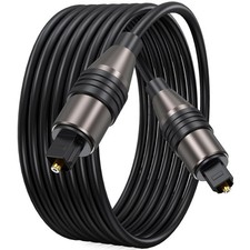 FEMORO Fiber Audio Optical Cable 10 Ft Long, Toslink S/PDIF Optic Cord Replaceme picture