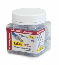 Platinum Tools 202044J ezEX-RJ45 Cat6 24-22 AWG Solid/Stranded Connectors 100pcs picture