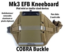 Mk3 Kneeboard iPad mini or similar sized tablet, COBRA Buckle leg strap picture