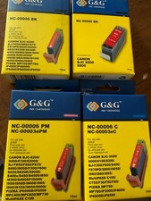G&G Black Ink Cartridge Lot of 4 NC-00006 Canon Series picture