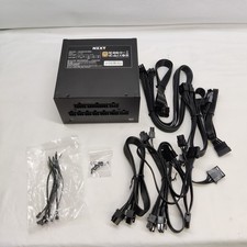 NZXT C650 NP-C650M 650 WATT PSU 80+ GOLD CERTIFIED HYBRID SILENT FAN PSU picture