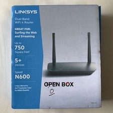 1786 | Linksys E2500 N600 Dual-Band WiFi 4 Wireless Router Black **OPEN BOX** picture