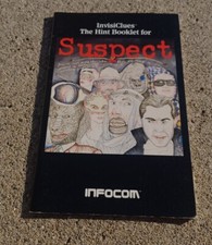 RARE INFOCOM computer video game SUSPECT INVISICLUES BOOK partially used VTG picture