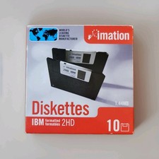 New Genuine Imation IBM Formatted 2HD 1.44MB Diskettes (10 Pack) picture