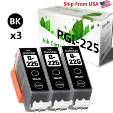 3-Pack PGI 225 PGI225 Black ink for MG5320 with PP-201 MG6220 Printer picture