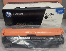 HP 650A Black LaserJet Toner Cartridge CE270A for CP5525 Genuine New Open Box picture