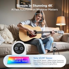 WHITE - EMEET PIKO+ (PIKO PLUS), WORLD’S 1ST DUAL-CAMERA AI-POWERED 4K WEBCAM, picture