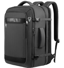 Expandable 17.3 inch Travel Laptop Backpack Durable Carry On Bag Black picture