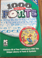 1000 Best Fonts PC CD - ROM by Fonts Platform : Windows XP Ships N 24h picture