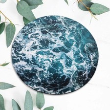 Blue Water Ocean Sea Wave Gift Mouse Pad Mat Office Desk Table Accessory Gift picture