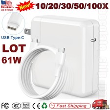 LOT 10/20/30/50/100PCS 61W USB C Type C Adapter For MacBook Pro 13'' A1708 2017 picture