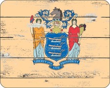 State Flag Of New Jersey Mousepad 7 x 9  Distressed Art Photo mouse pad picture